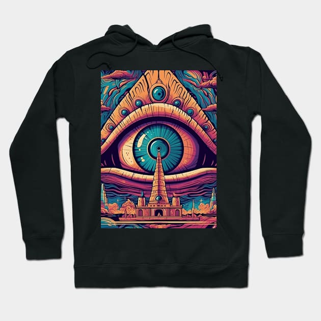 All Seeing Eye The Psychedelic Reality of Our Time Hoodie by FrogandFog